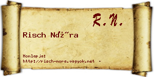 Risch Nóra névjegykártya