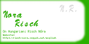 nora risch business card